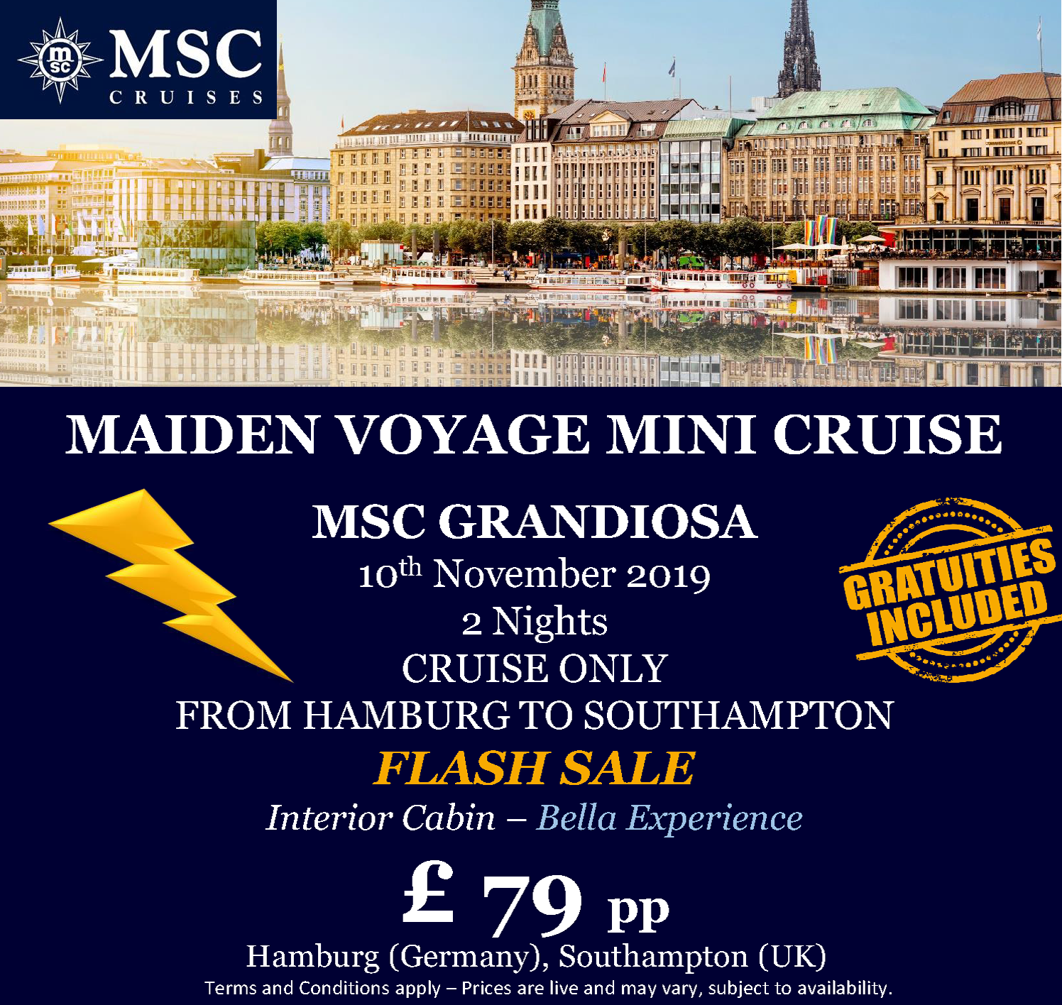 MSC Cruise Flash Sale 10 Nov 2 Nts